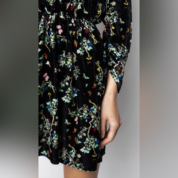 ZADIG & VOLTAIRE Reveal Velvet Blossom Dress XS - Picture 5 of 5